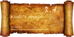 Kinál Arnold névjegykártya