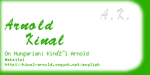 arnold kinal business card